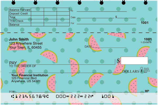 Fruity Patterns Top Stub Checks