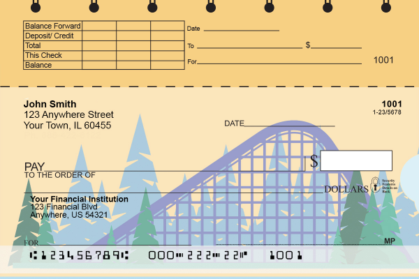 Amusement Park Top Stub Checks