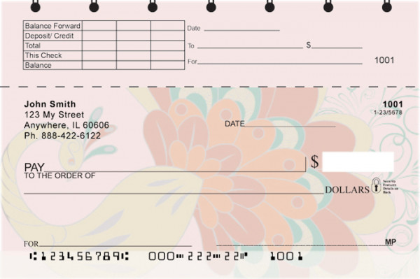 Fancy Peacocks Top Stub Checks