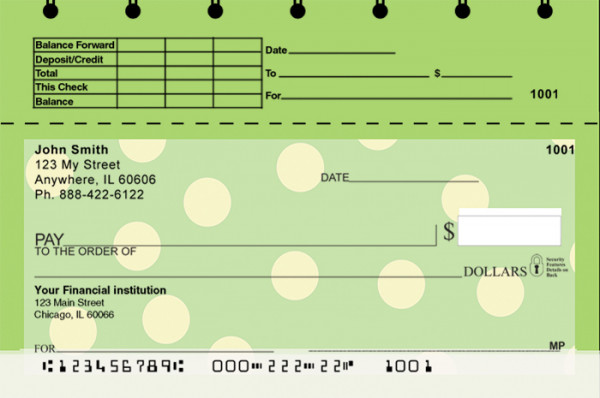 Dots Top Stub Checks