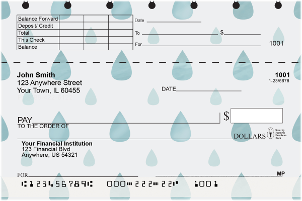 April Showers Top Stub Checks
