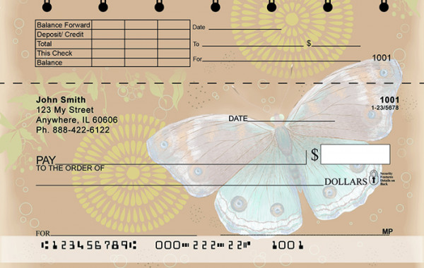 Beautiful Butterflies Top Stub Checks