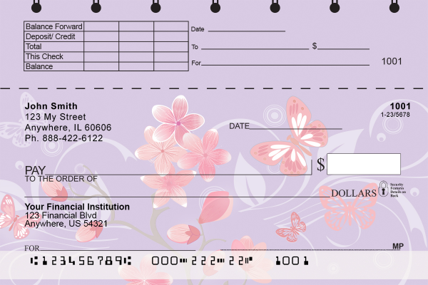 Cherry Blossoms Top Stub Checks
