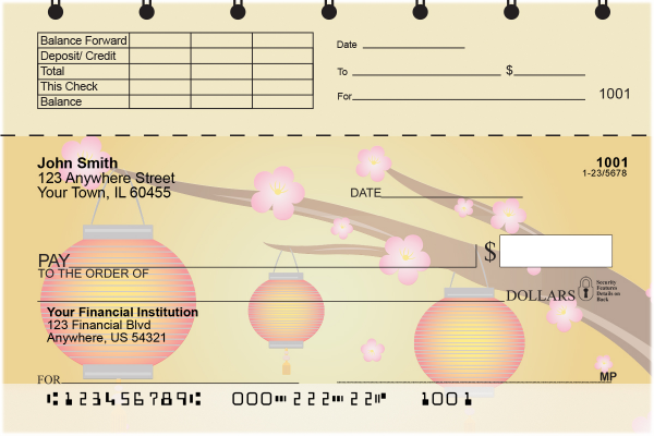 Oriental Lanterns Top Stub Checks