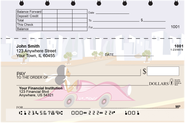Sophisticated City Girl Top Stub Personal Checks