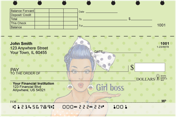 Girl Boss Top Stub Checks