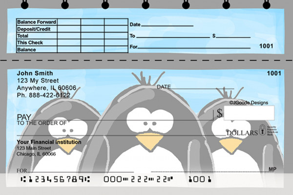 Jen Goode's Chilly Penguins Top Stub Checks