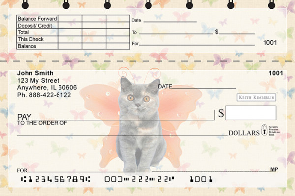 Cats Wings Top Stub Checks by Keith Kimberlin