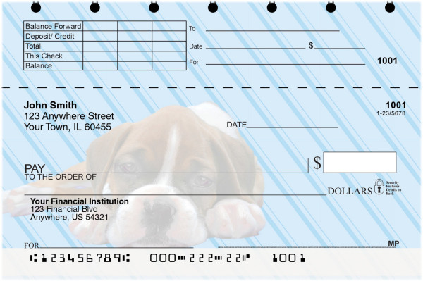 Boxer Pups Keith Kimberlin Top Stub Checks
