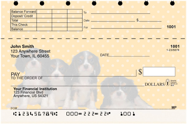 Cavalier Pups Keith Kimberlin Top Stub Checks