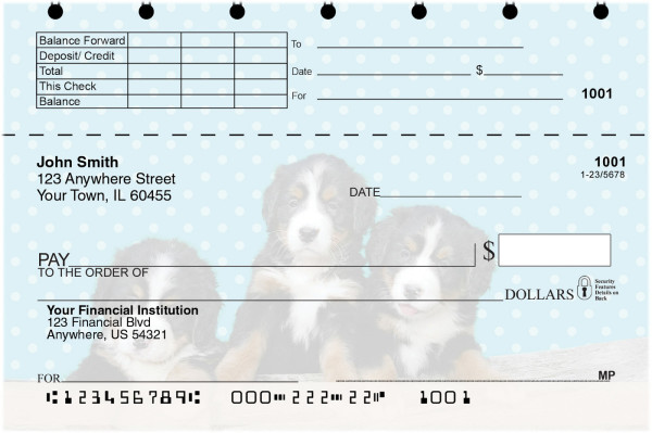 Bernese Mountain Dog Pup Keith Kimberlin Top Stub Checks
