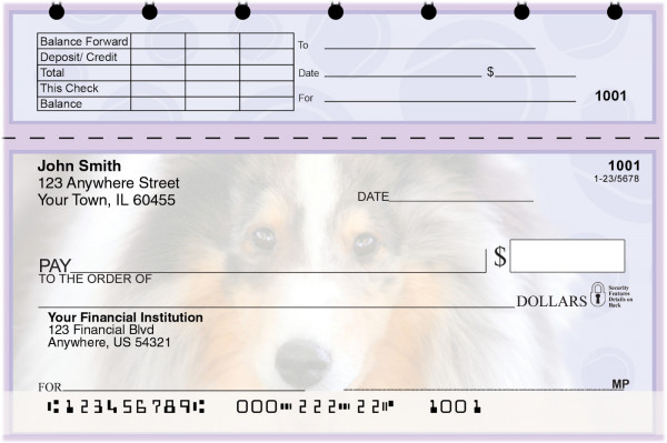 Collie Pups Keith Kimberlin Top Stub Checks