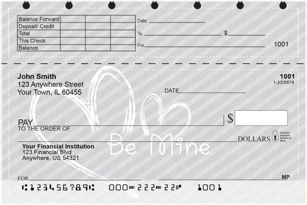 Forever Yours Top Stub Personal Checks