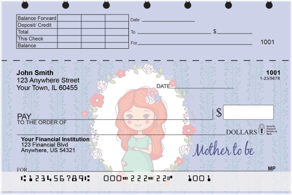 Mother to Be Top Stub Personal Checks