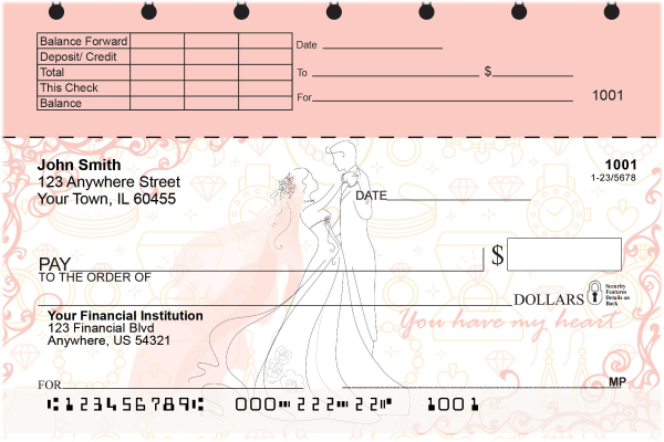 Everlasting Love Top Stub Personal Checks