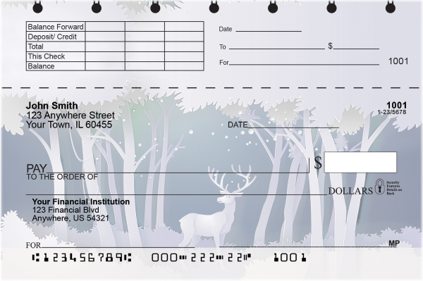 Silent Snowscapes Top Stub Checks