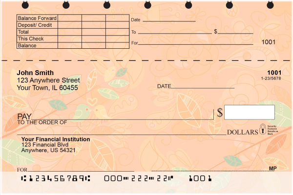 Beaks and Branches Top Stub Checks