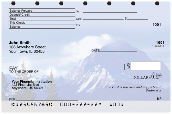 Scenic Scriptures Top Stub Personal Checks