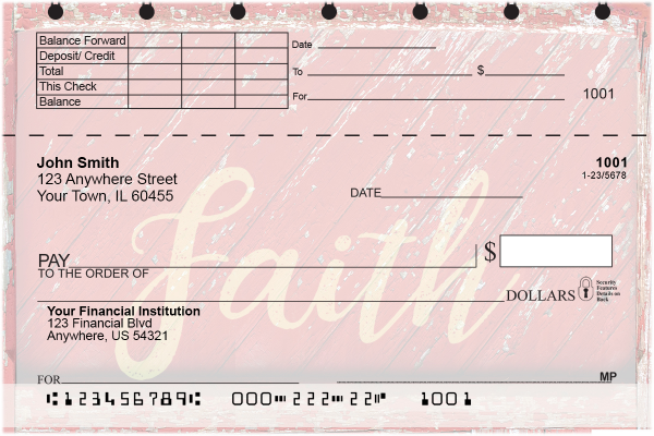 Rustic Blessings Top Stub Checks