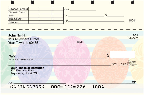 Easter Eggs Top Stub Checks
