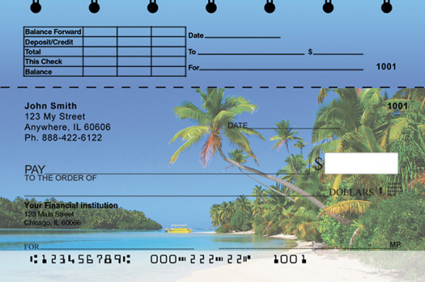 Island Paradise Top Stub Personal Checks