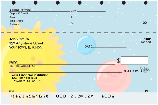 Happy Solar System Top Stub Checks