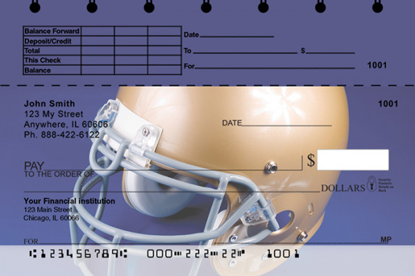 Football Top Stub Personal Checks