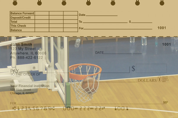 Basketball Top Stub Personal Checks