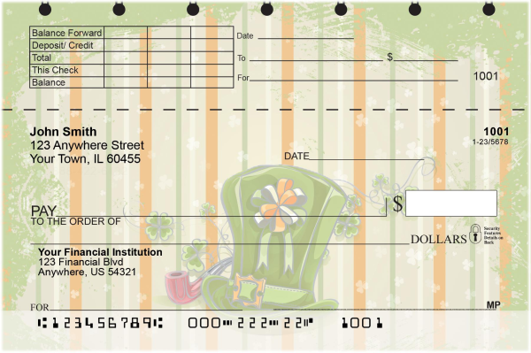 Celebrate St. Patrick Top Stub Checks