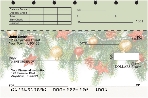 Winter Trinkets Top Stub Checks