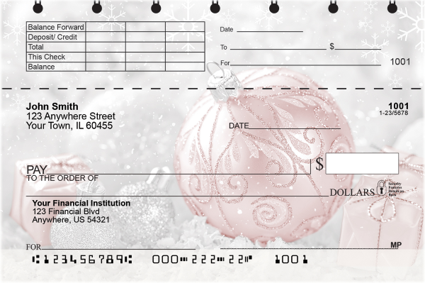 Holiday Decor Top Stub Checks