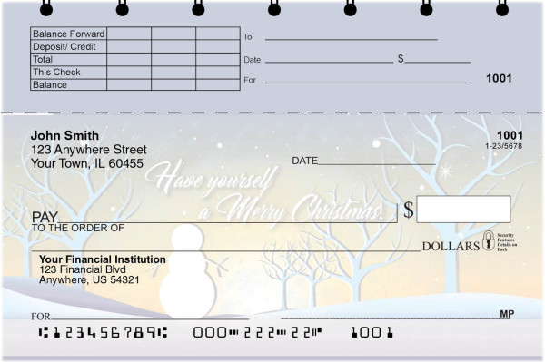 Sunsets and Snow Top Stub Checks