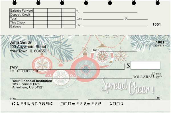 Retro Ornaments Top Stub Checks