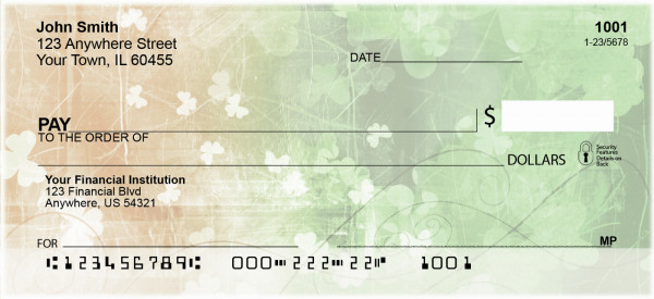 Irish Grunge Personal Checks