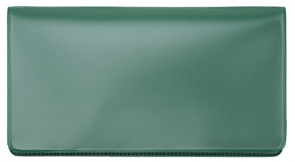 Forest Green Vinyl Checkbook Cover
