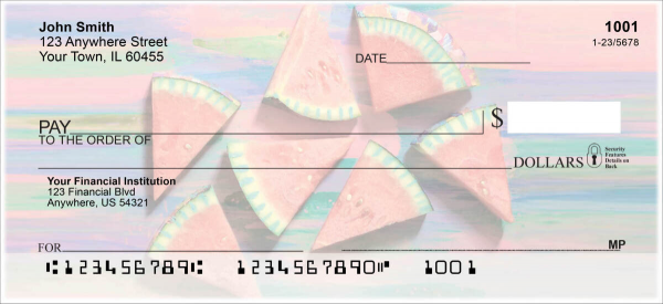 Summer Time Fruits Personal Checks by EttaVee
