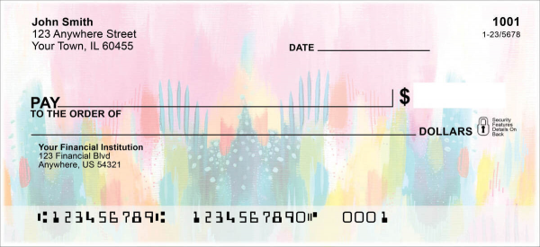 Watercolor Pastel Personal Checks by EttaVee
