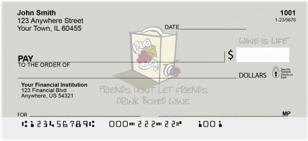 Wine Lovers Wine Is Life Personal Checks