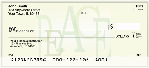 P E A C E Personal Checks
