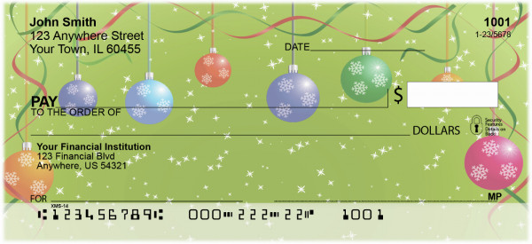 Christmas Ornament Party Personal Checks