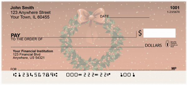 Holiday Wreath Personal Checks