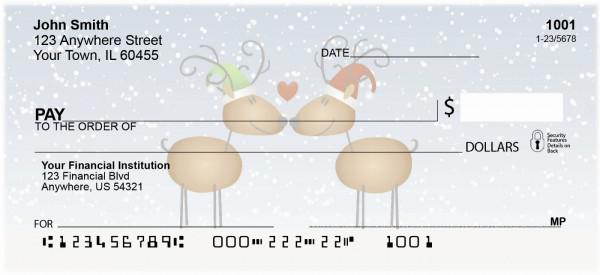 Reindeer Love Personal Checks