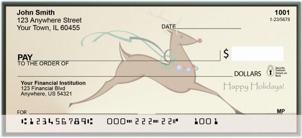Christmas Reindeer Personal Checks
