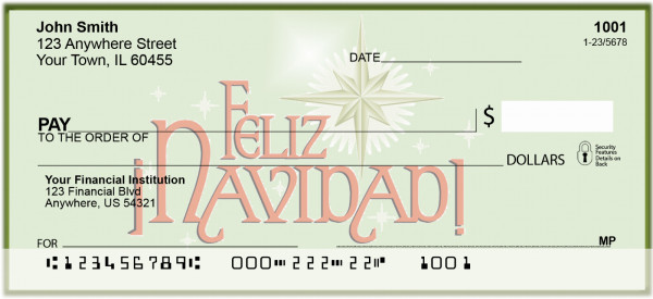 Feliz iNavidad Personal Checks