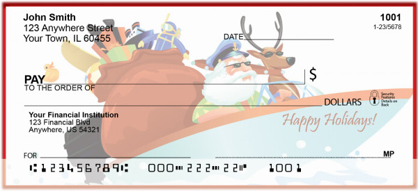 Boater's Holiday Greetings Personal Checks