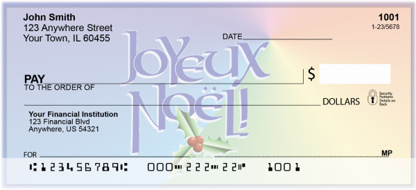 French Holiday Greetings Personal Checks