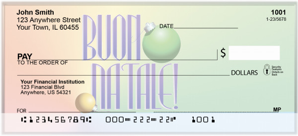 Italian Holiday Greetings Personal Checks