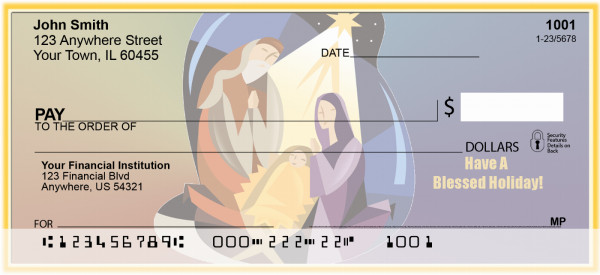 Nativity Blessings Personal Checks