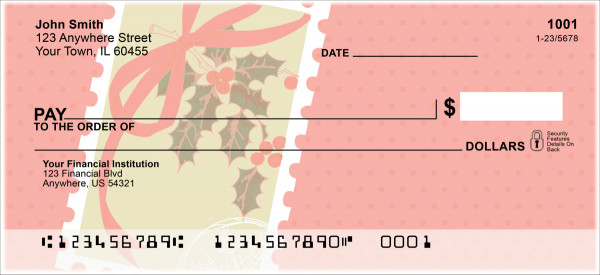 Christmas Greetings Personal Checks