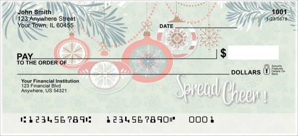 Retro Ornaments Personal Checks